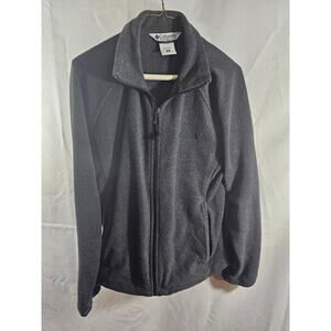 Columbia Jacket Womens Medium Gray Fleece Full Zip Up Sweater Coat Outdoors